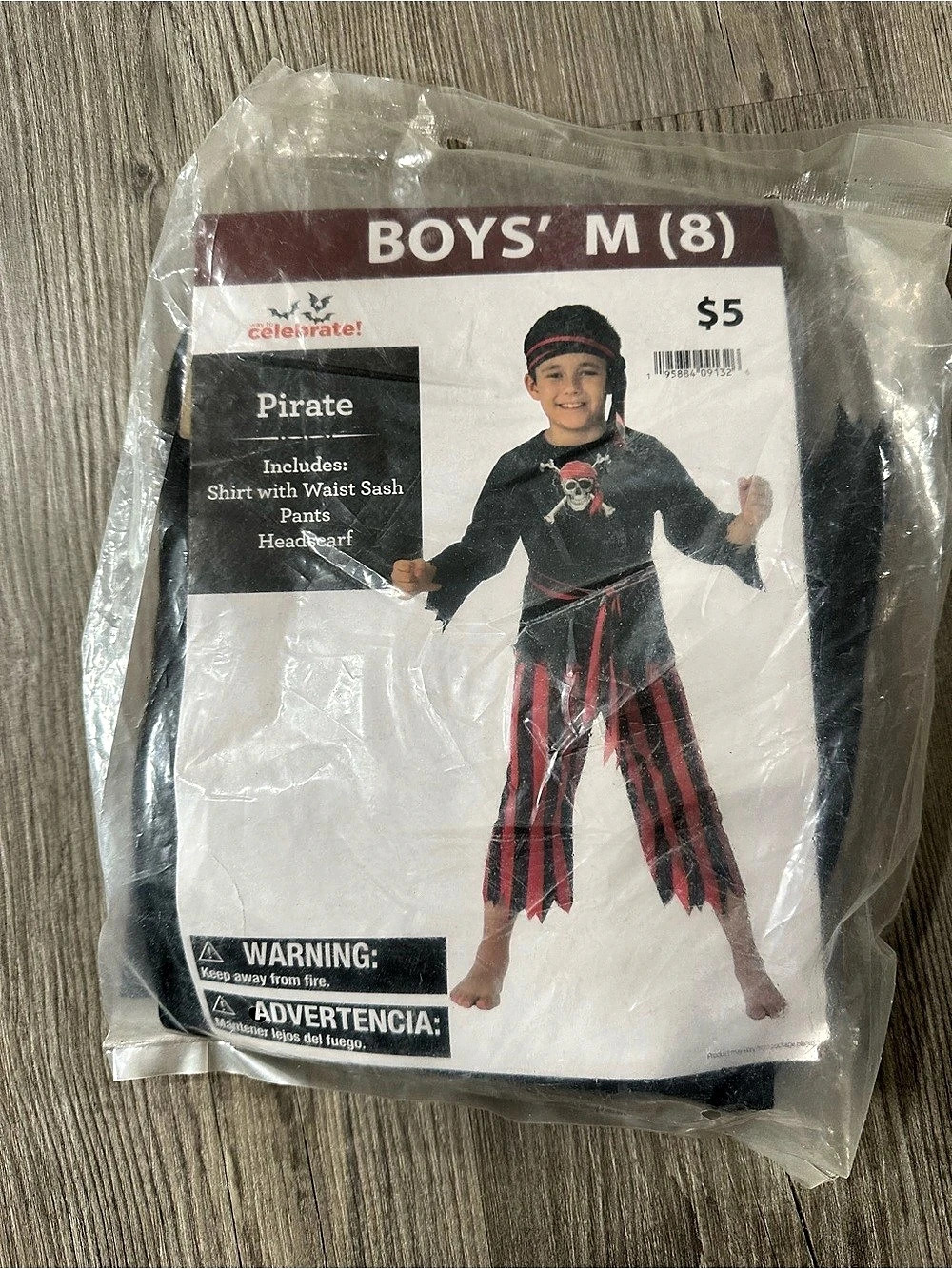 Celebrate It! Pirate Costume! Boys Medium NWT